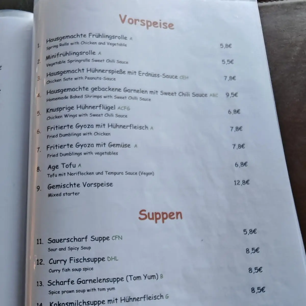 Speisekarte photo 2