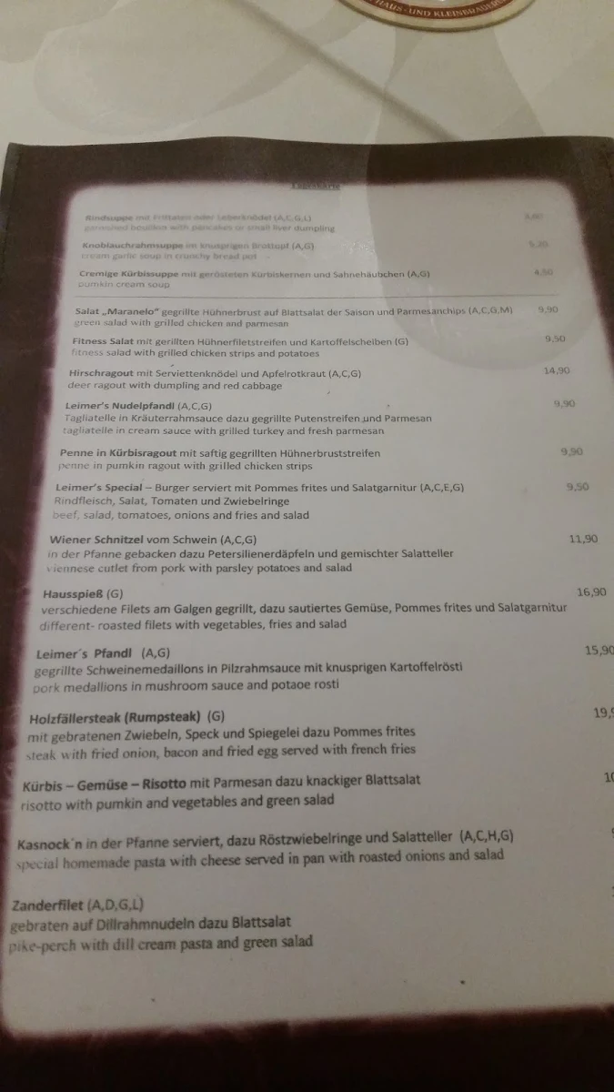 Speisekarte photo 5