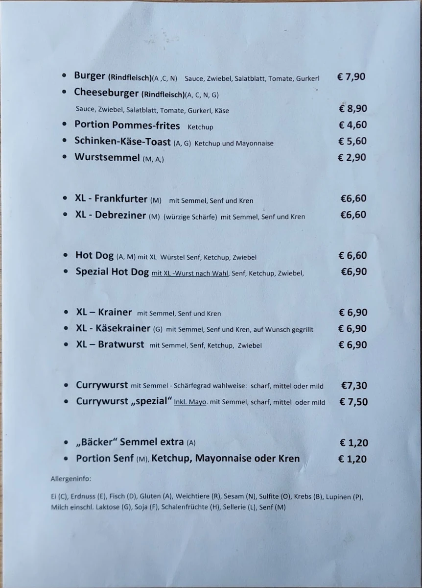 Speisekarte photo 1