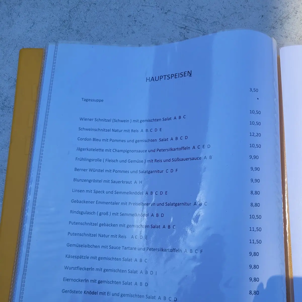 Speisekarte photo 1