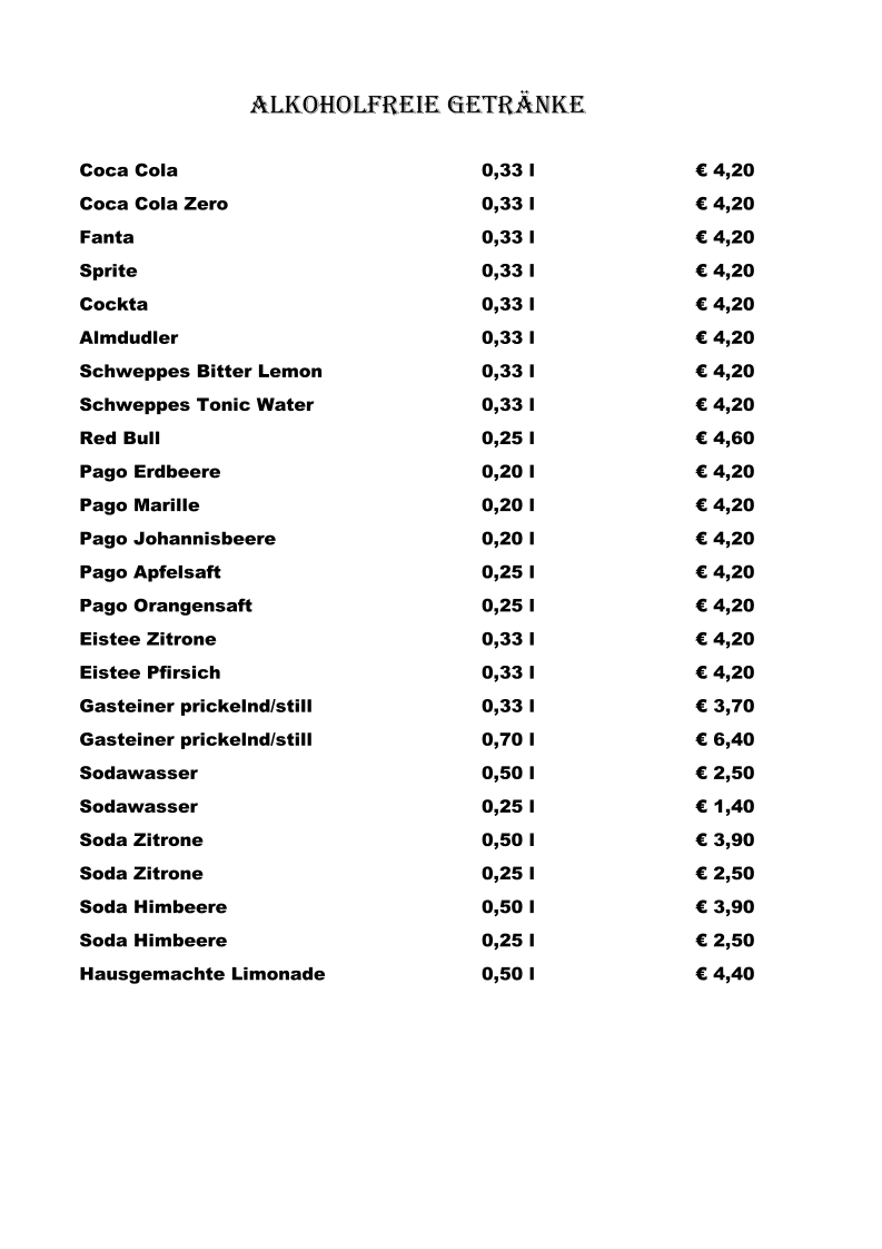Speisekarte photo 4