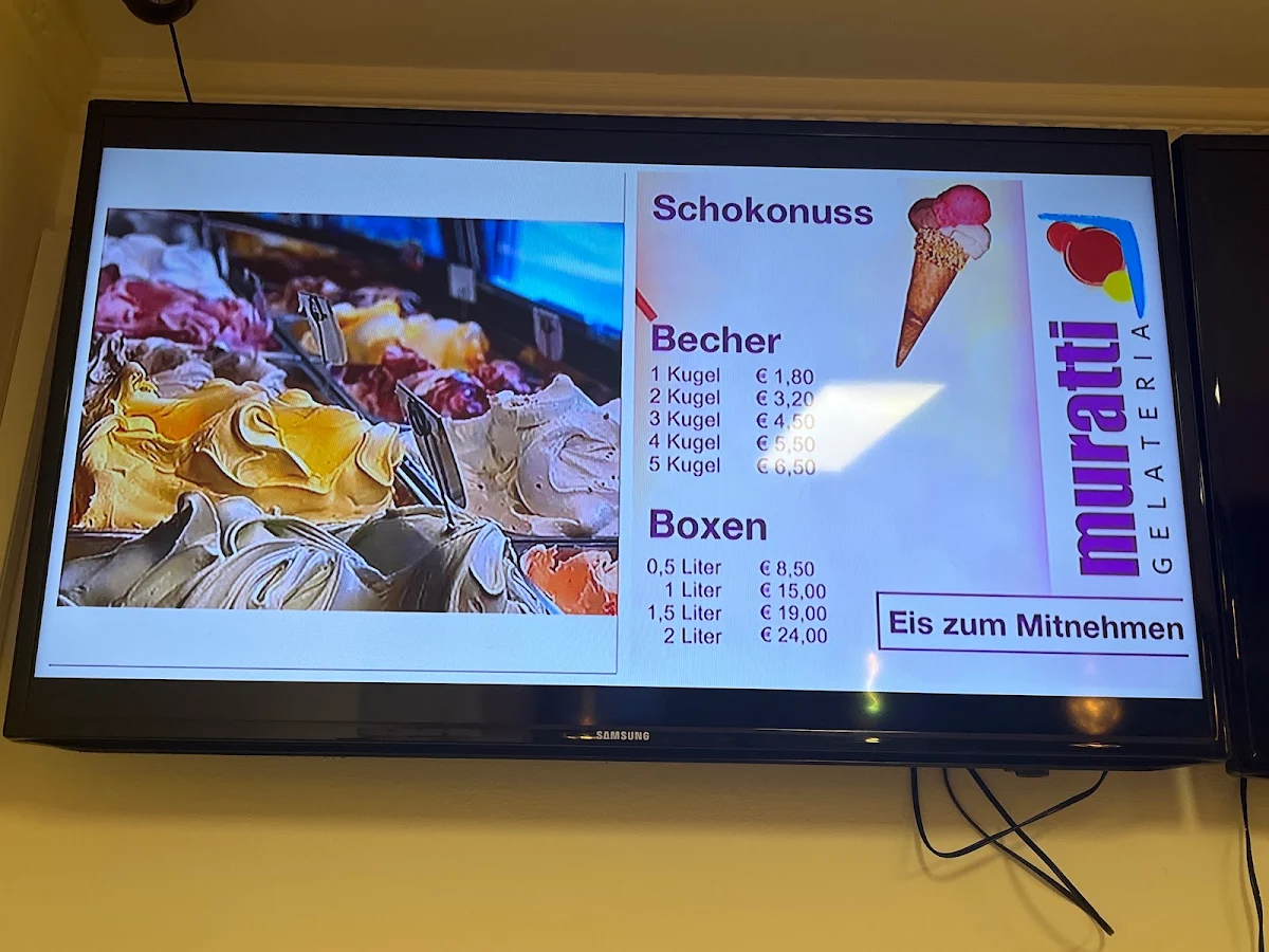 Speisekarte, Muratti Gelateria OG 2.Filliale