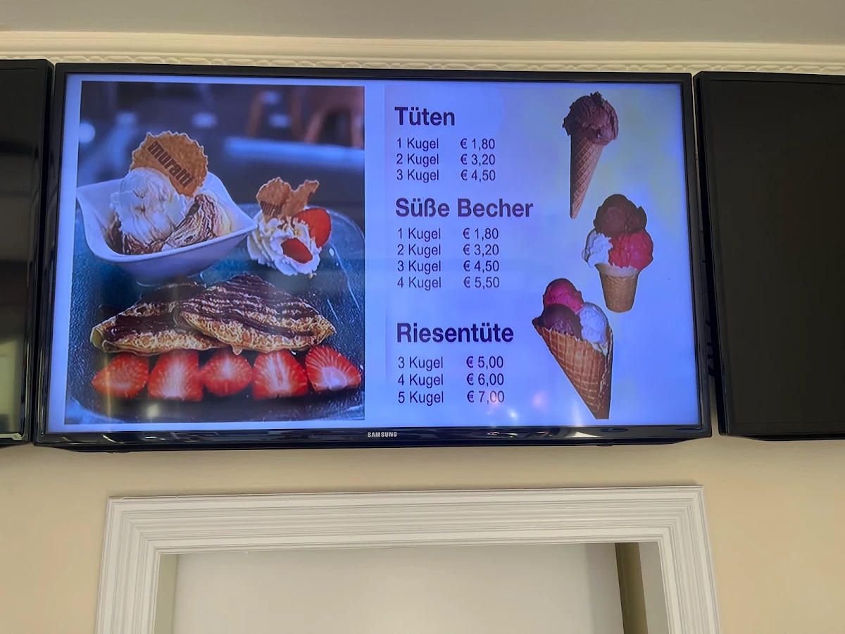 Speisekarte, Muratti Gelateria OG 2.Filliale