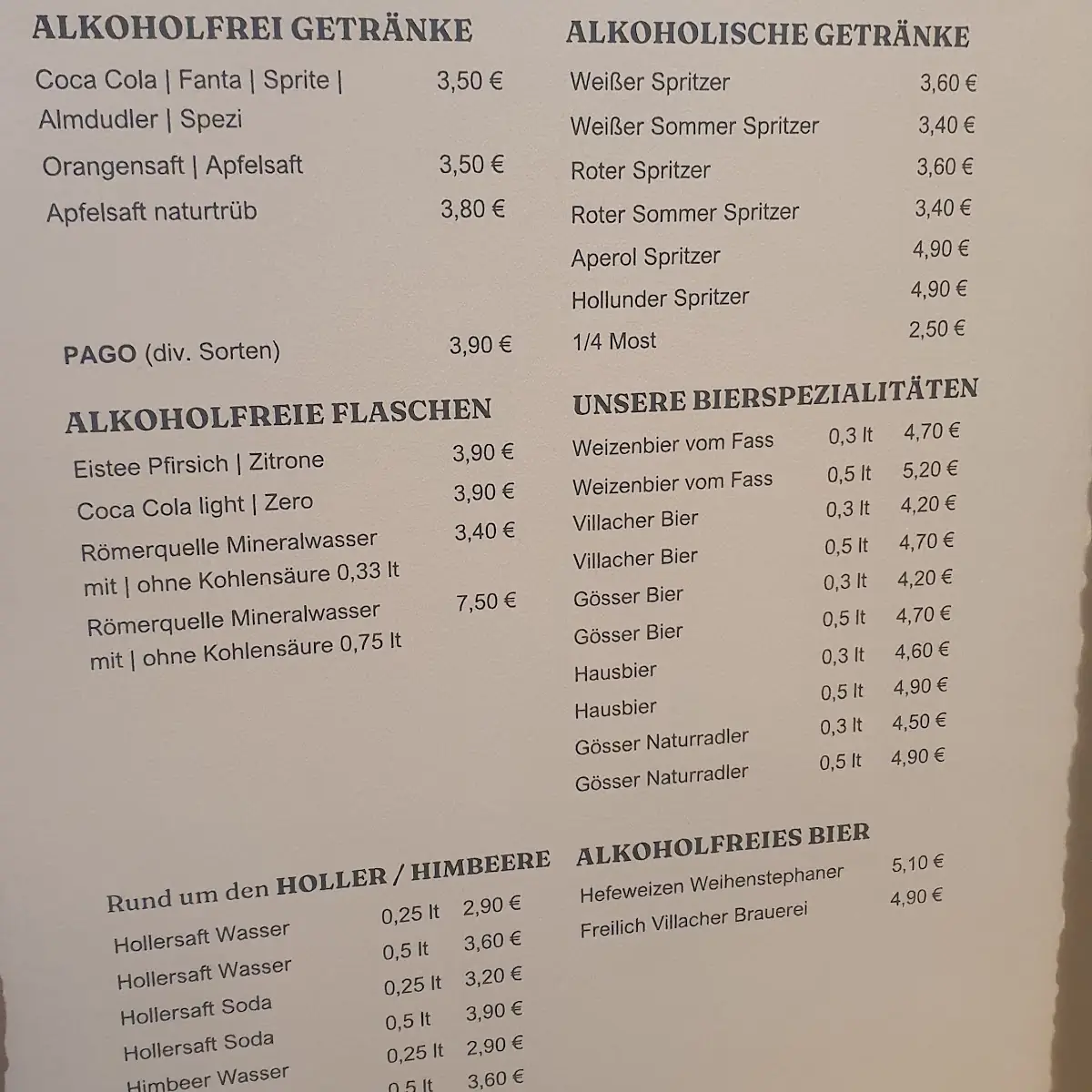 Speisekarte photo 1