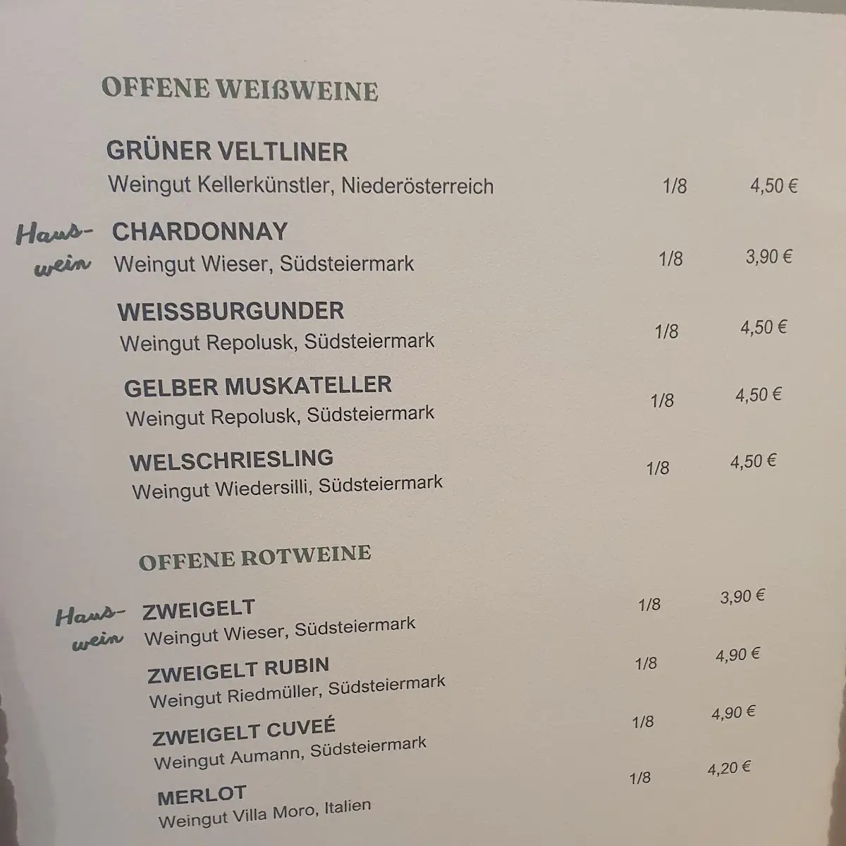 Speisekarte photo 3