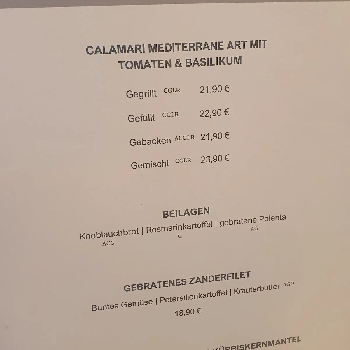 Speisekarte photo 4