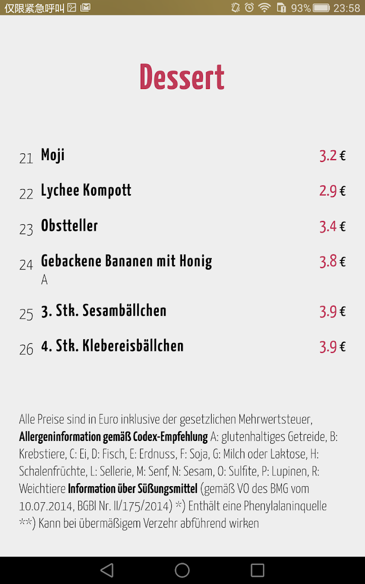 Speisekarte photo 10