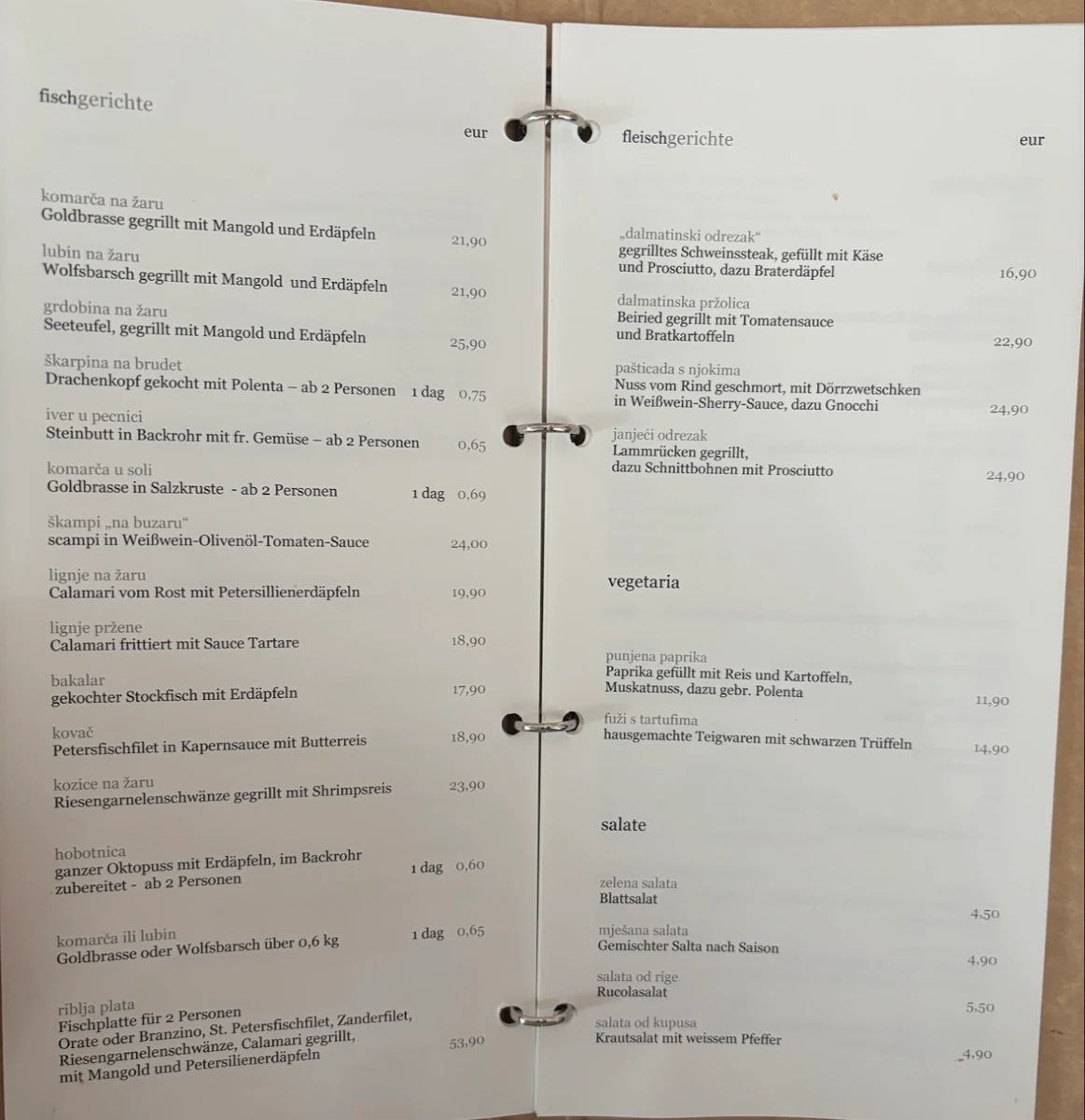 Speisekarte photo 1