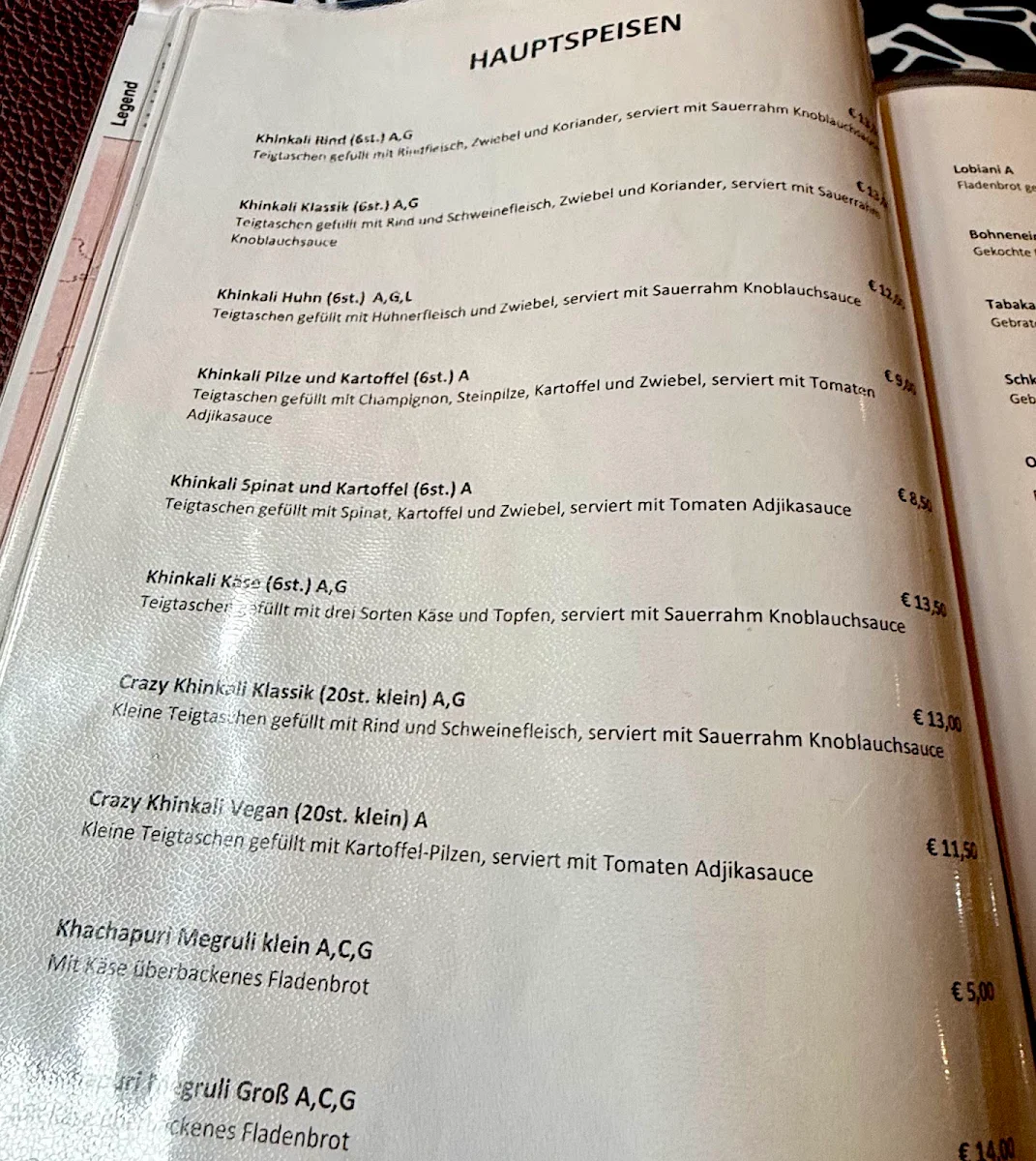Speisekarte photo 5