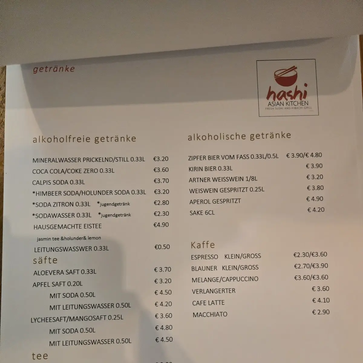 Speisekarte photo 1