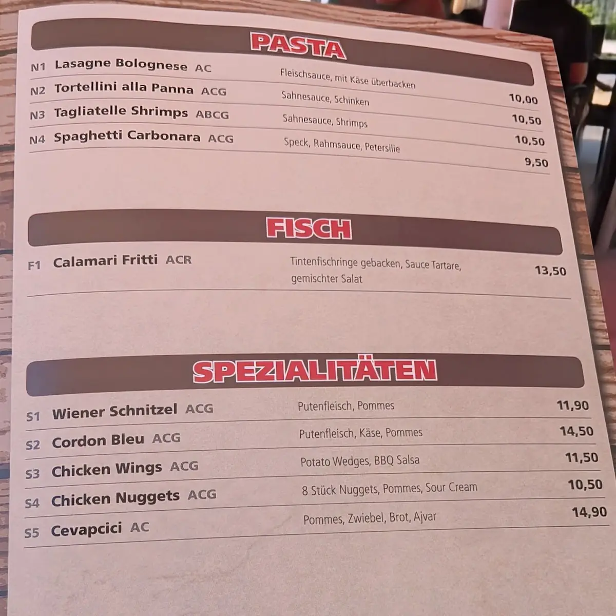 Speisekarte photo 3
