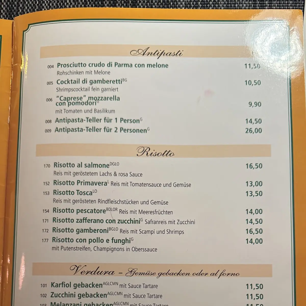 Speisekarte photo 1