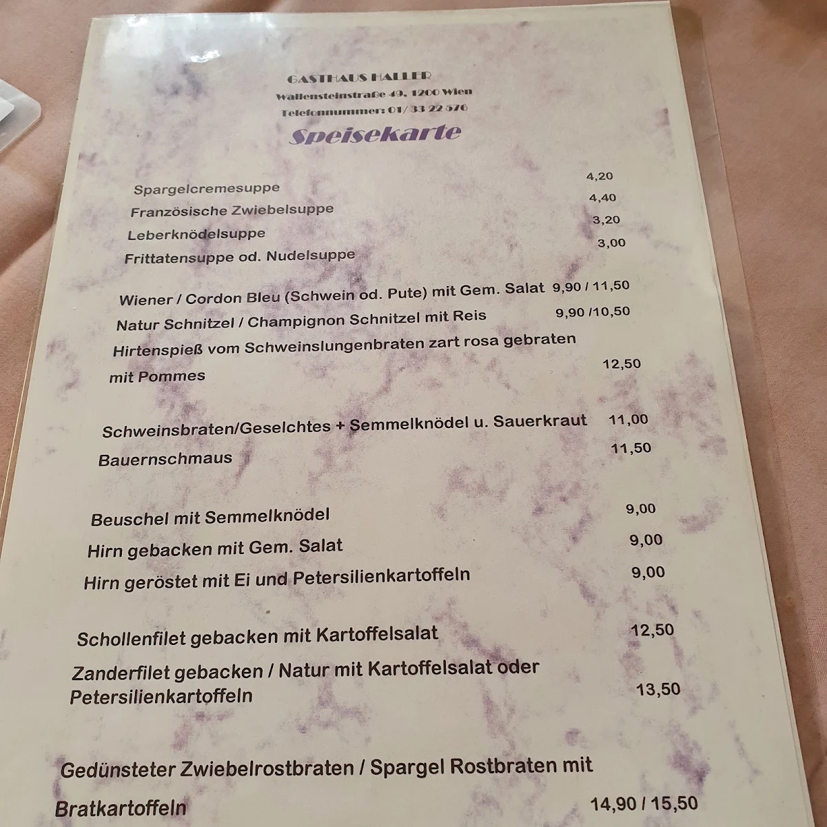 Speisekarte photo 3