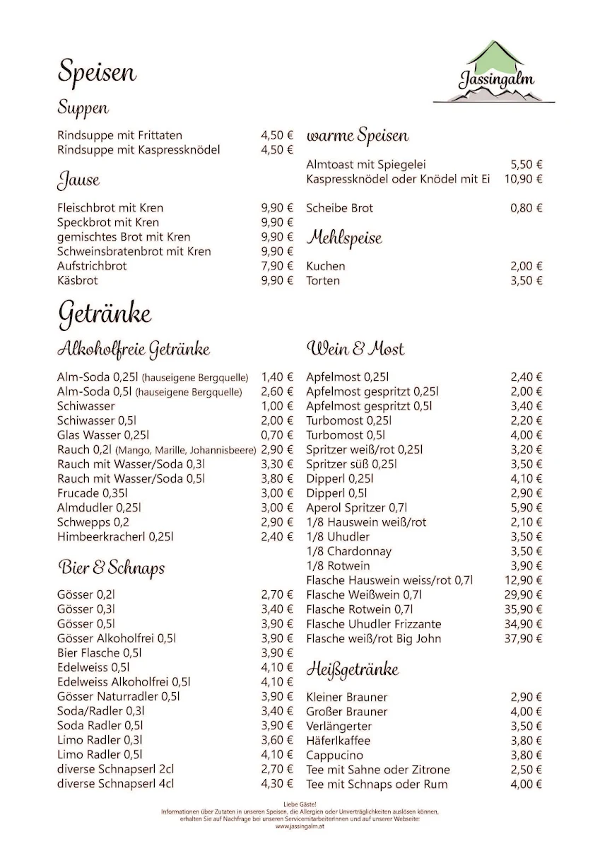 Speisekarte photo 1