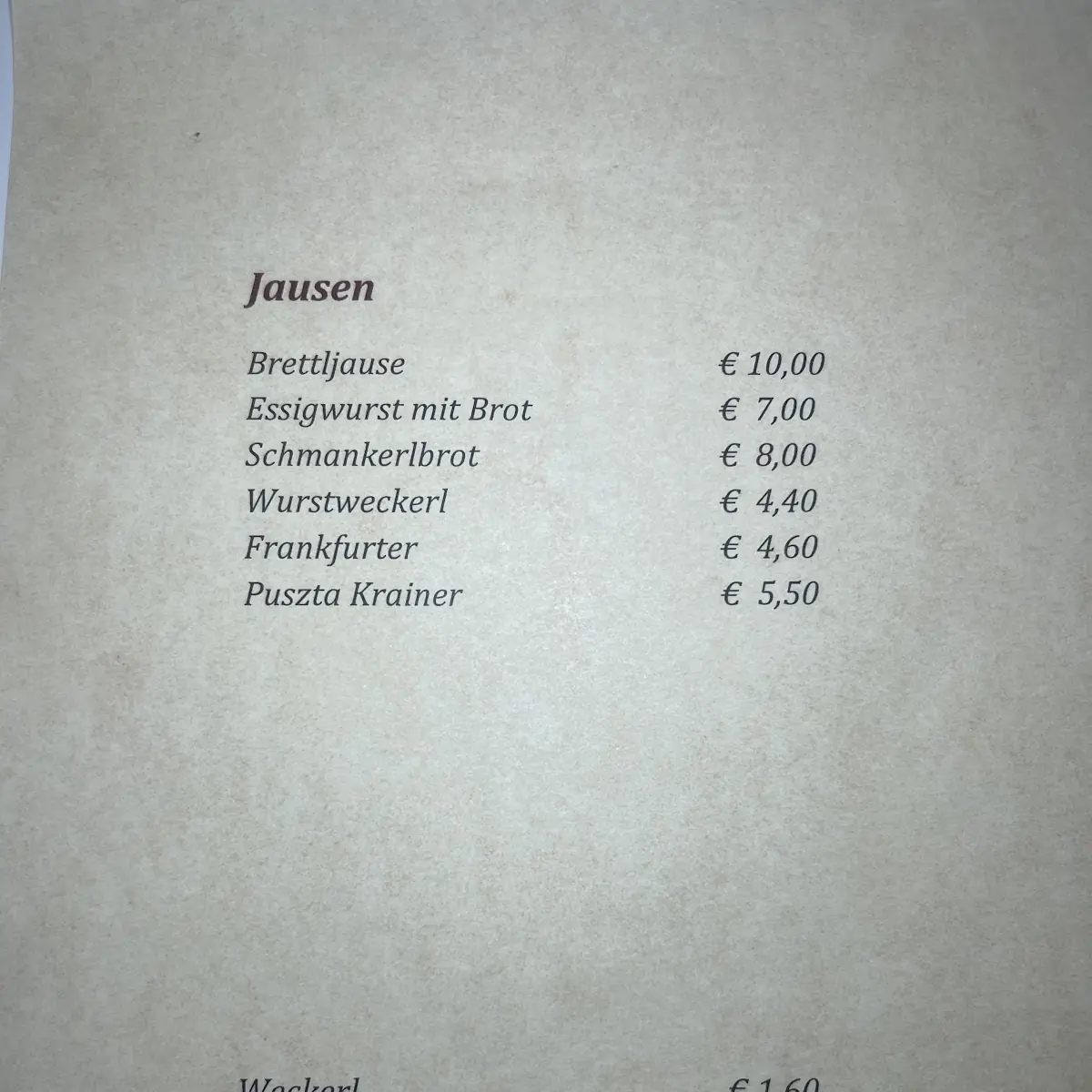Speisekarte photo 2