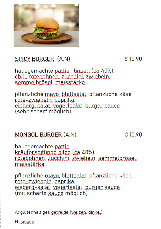 Speisekarte photo 1