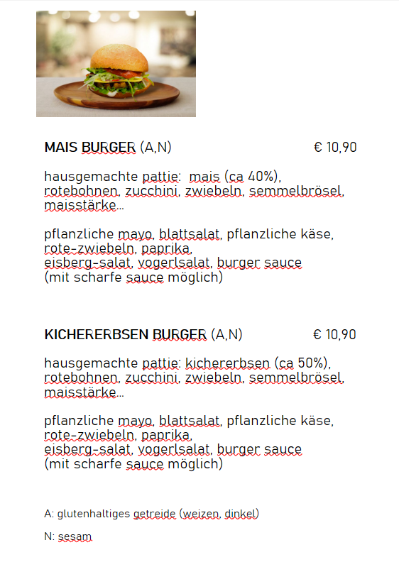 Speisekarte photo 2