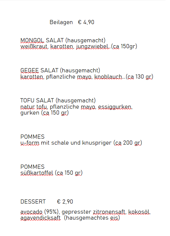 Speisekarte photo 3