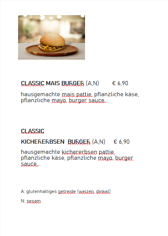 Speisekarte photo 4