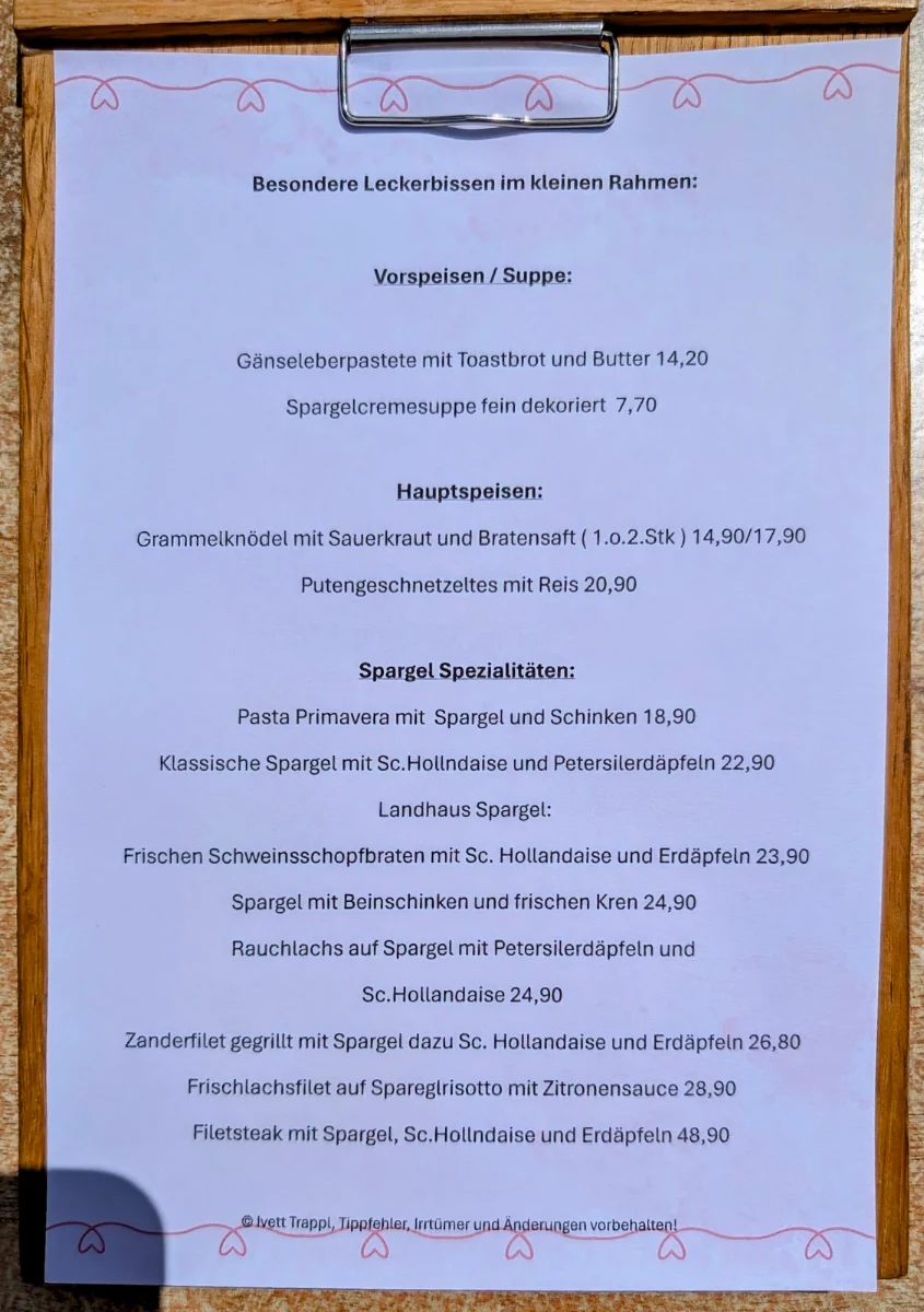 Speisekarte photo 2