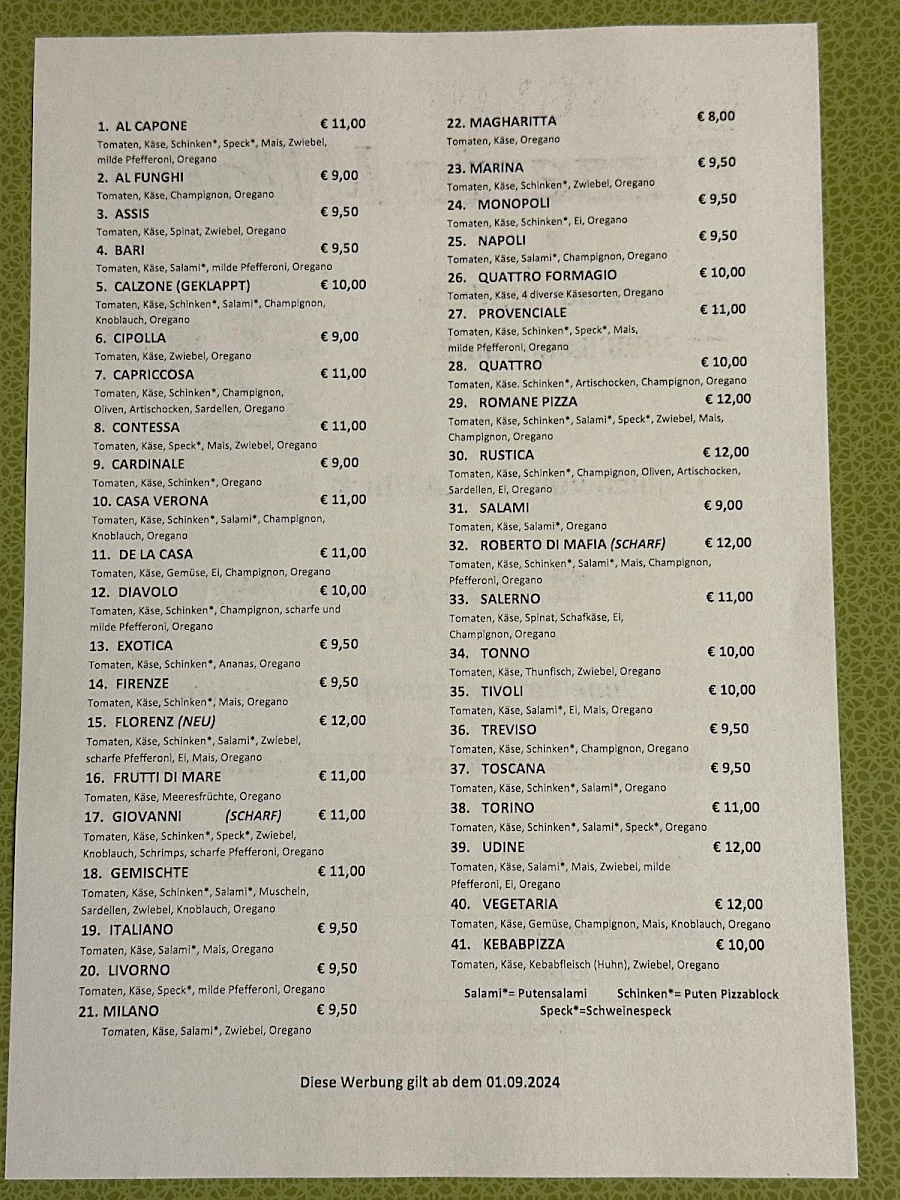 Speisekarte photo 2