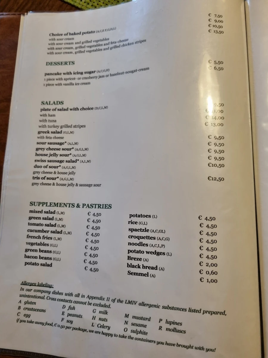 Speisekarte photo 1