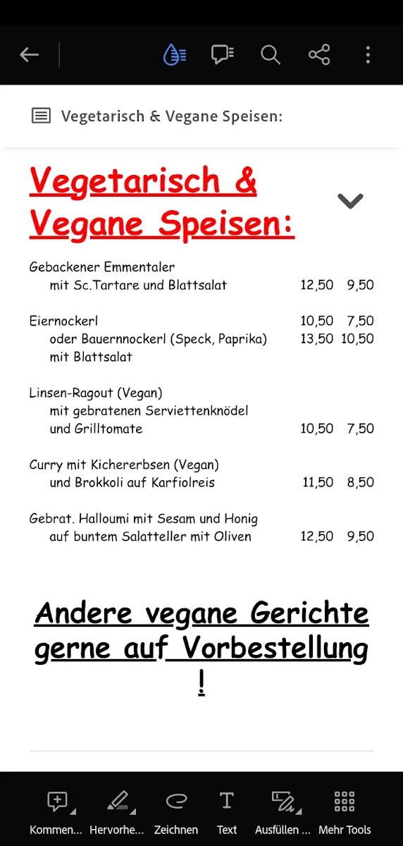 Speisekarte photo 1