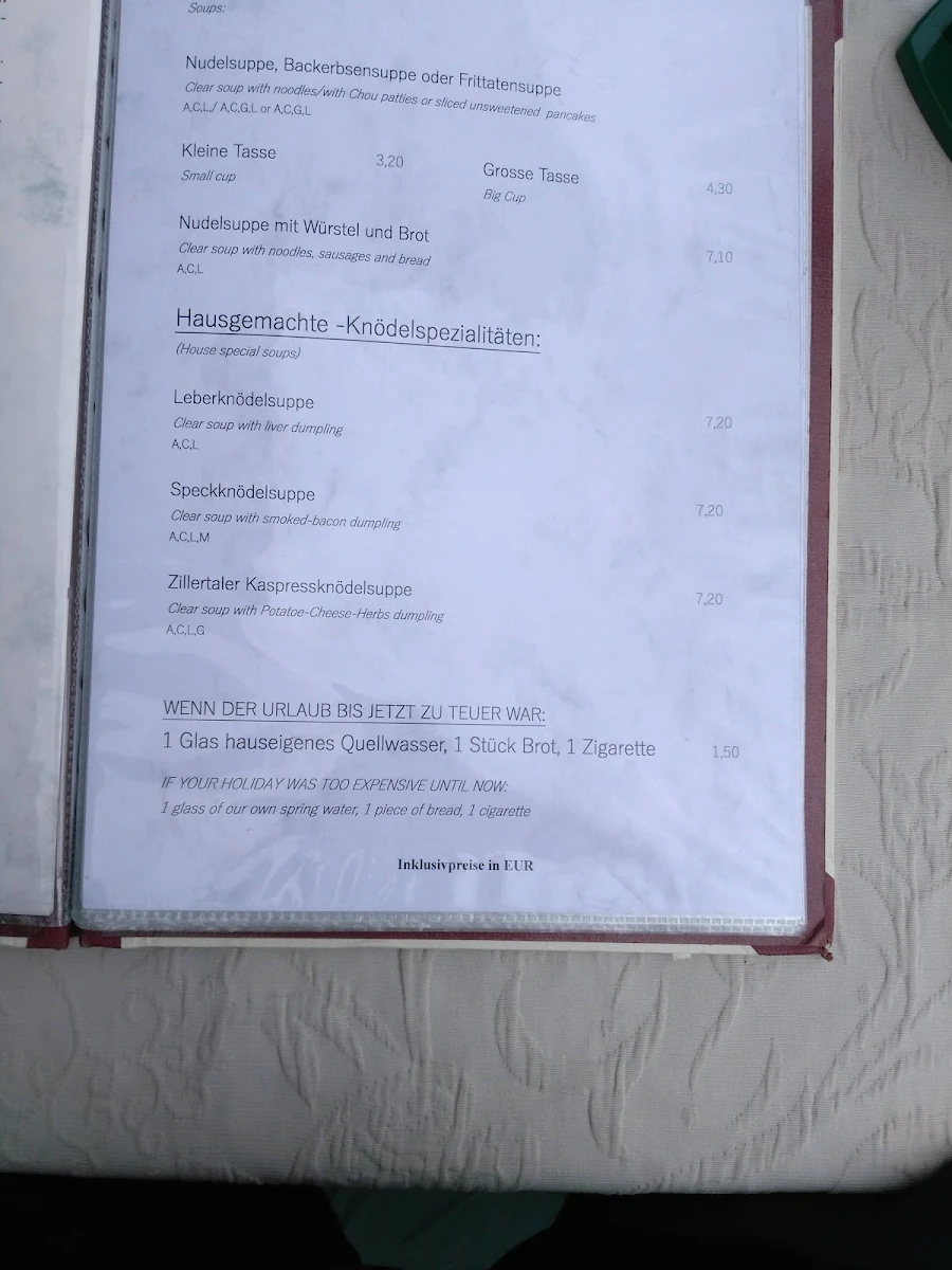 Speisekarte photo 3