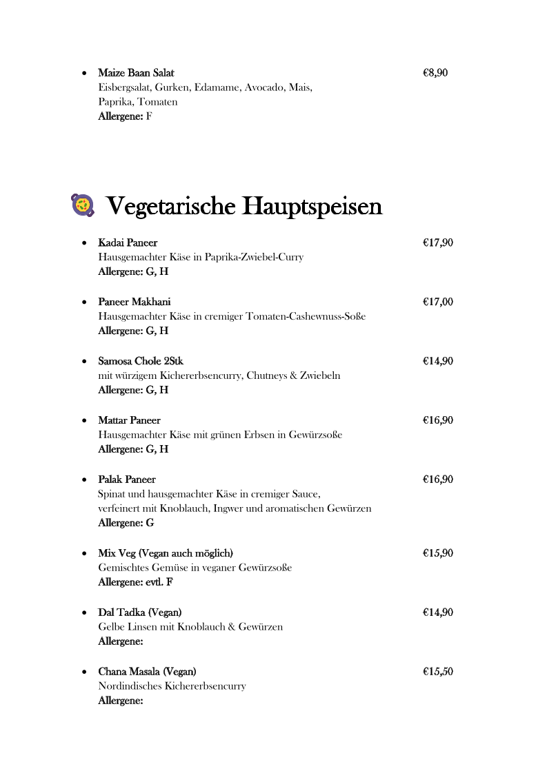 Speisekarte photo 6