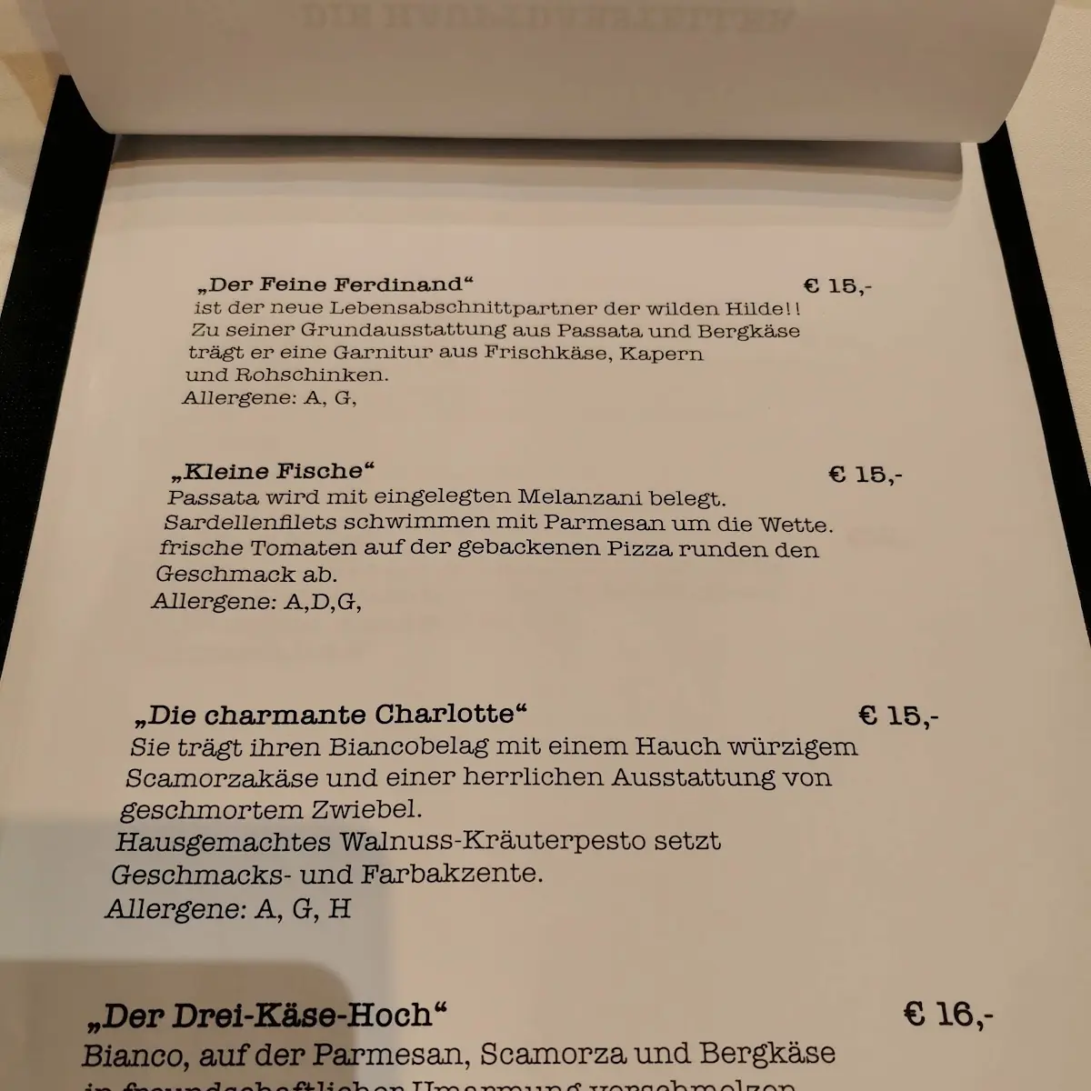 Speisekarte photo 2