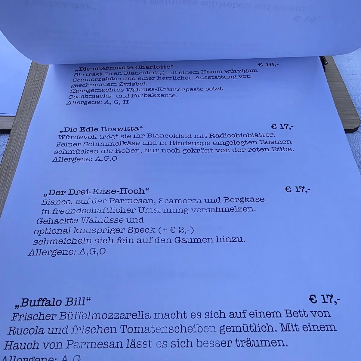 Speisekarte photo 3