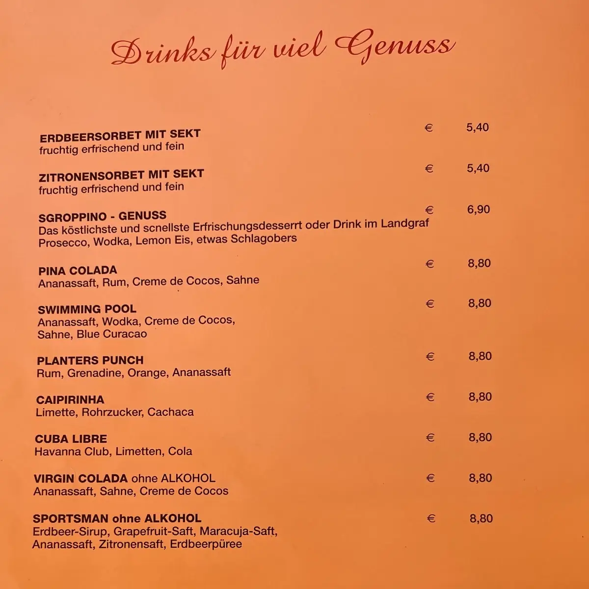 Speisekarte photo 2