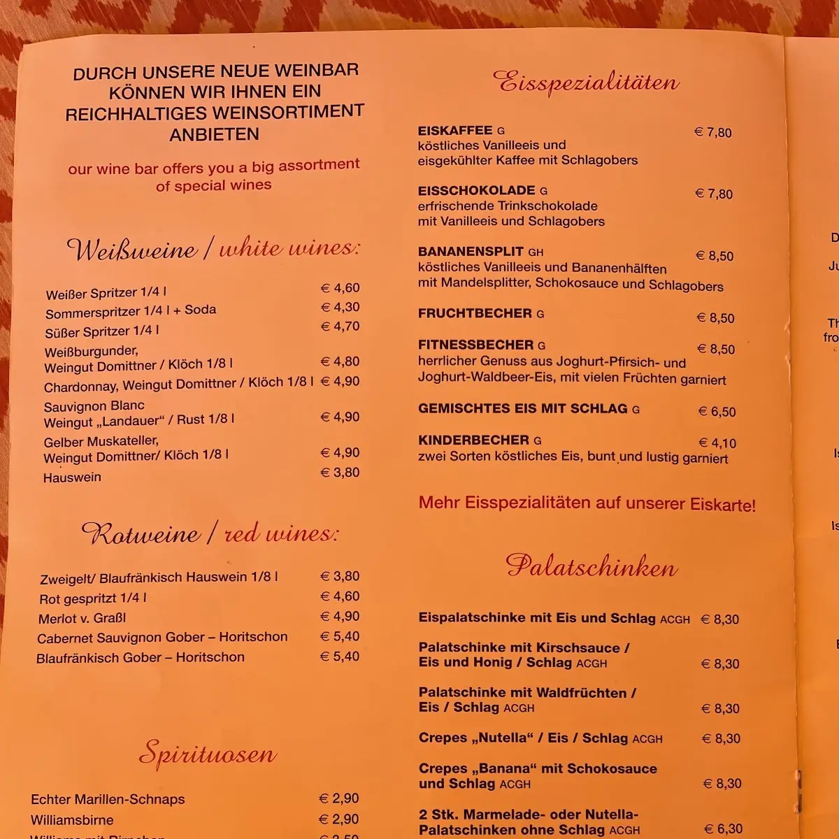 Speisekarte photo 3