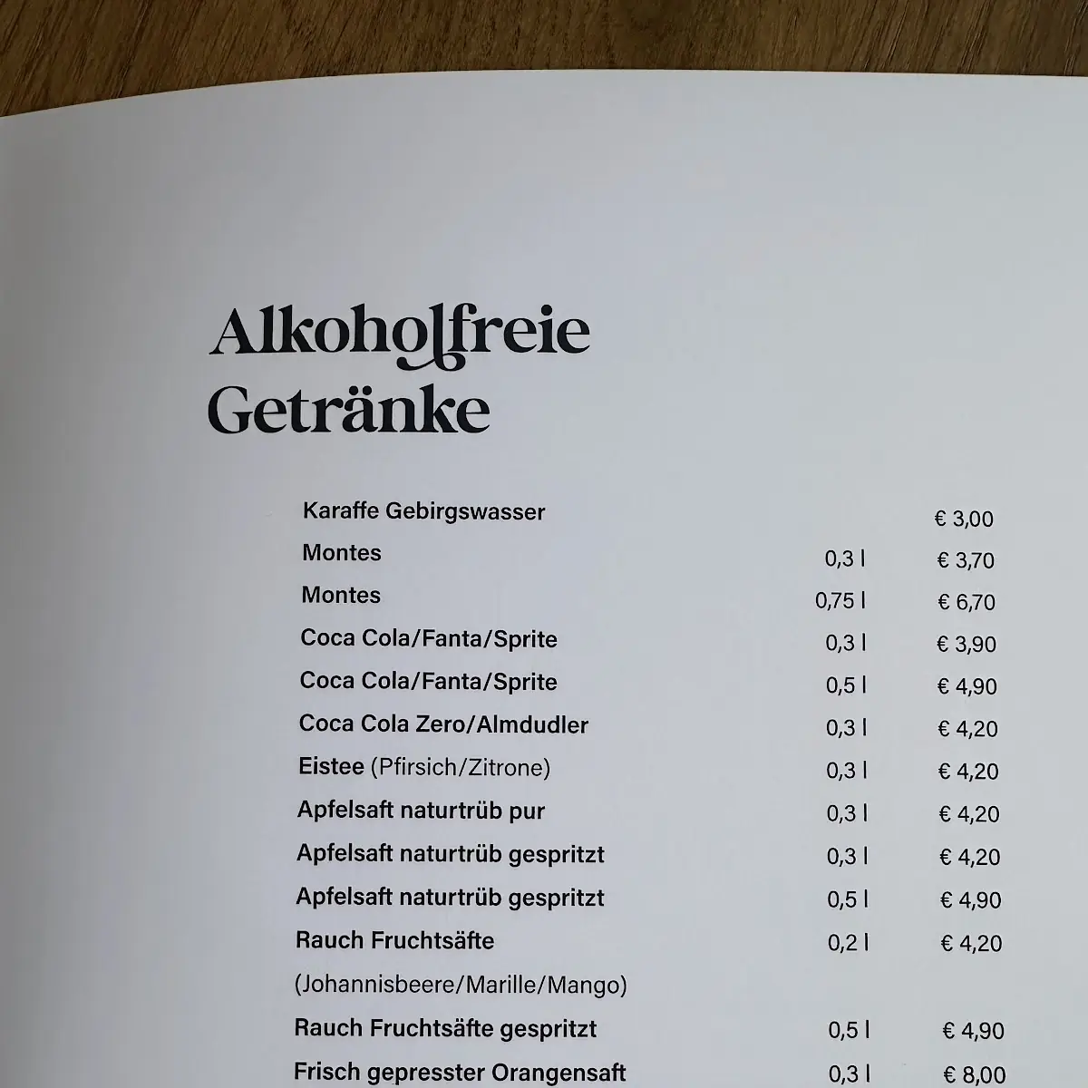 Speisekarte photo 2