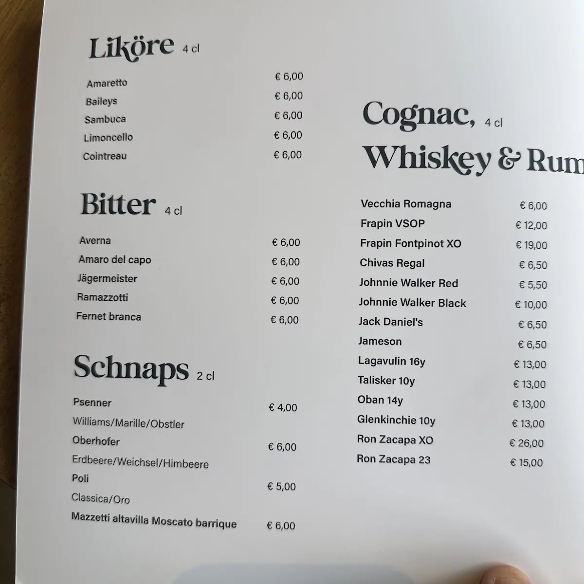 Speisekarte photo 8