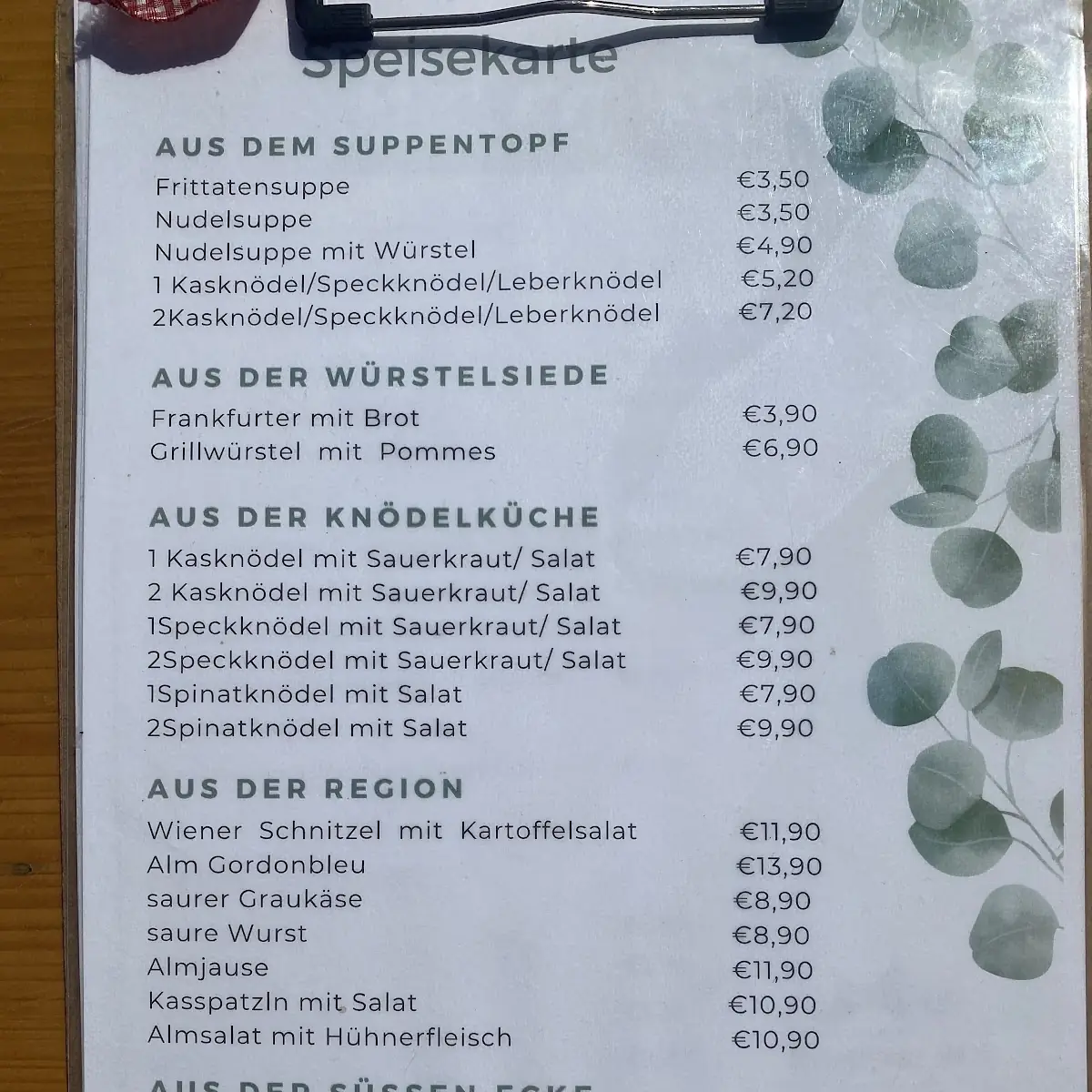 Speisekarte photo 1