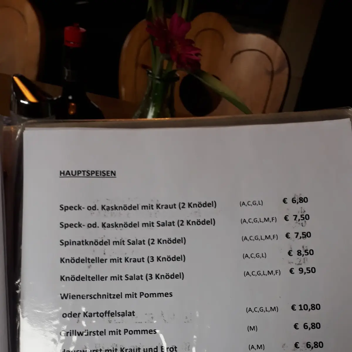 Speisekarte photo 2