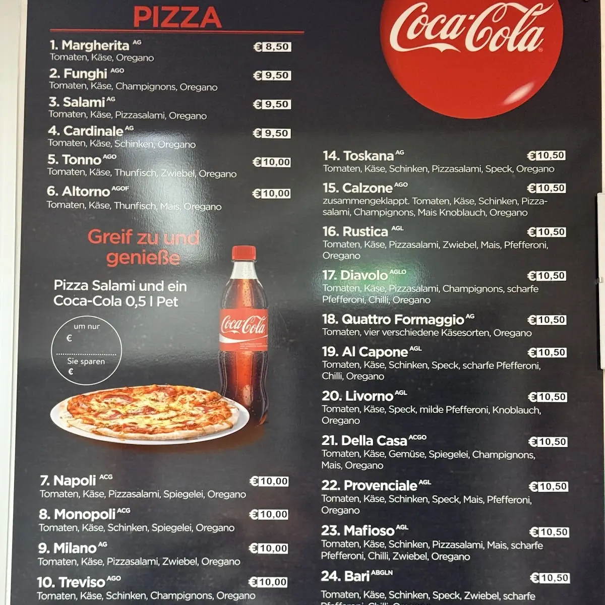 Speisekarte, Lara'M Pizza & Kebap
