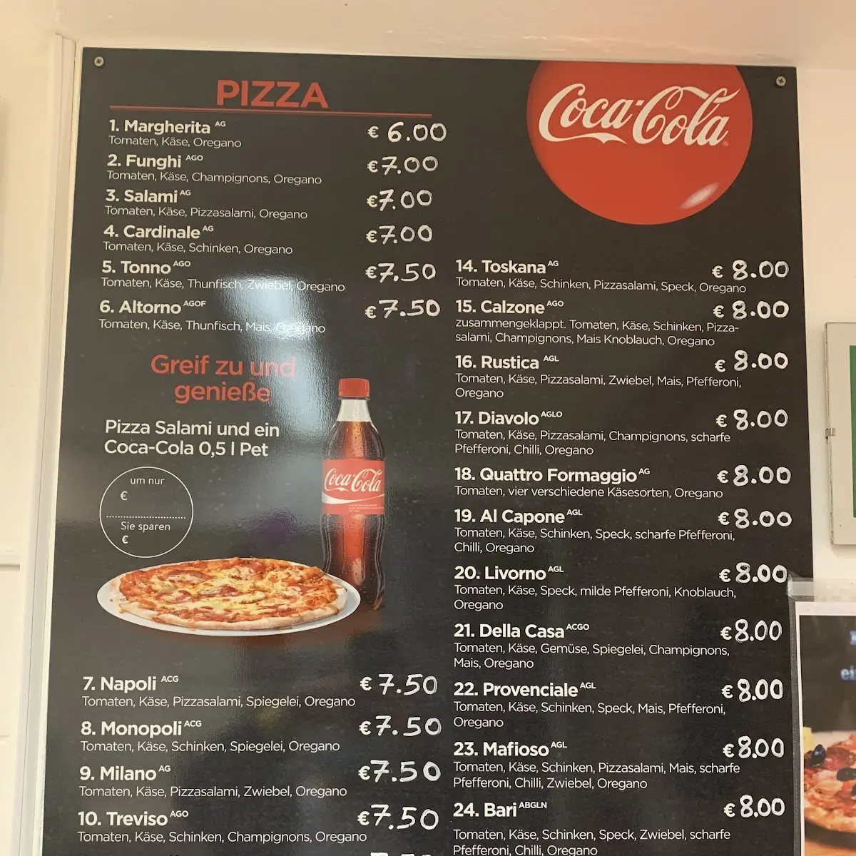 Speisekarte, Lara'M Pizza & Kebap