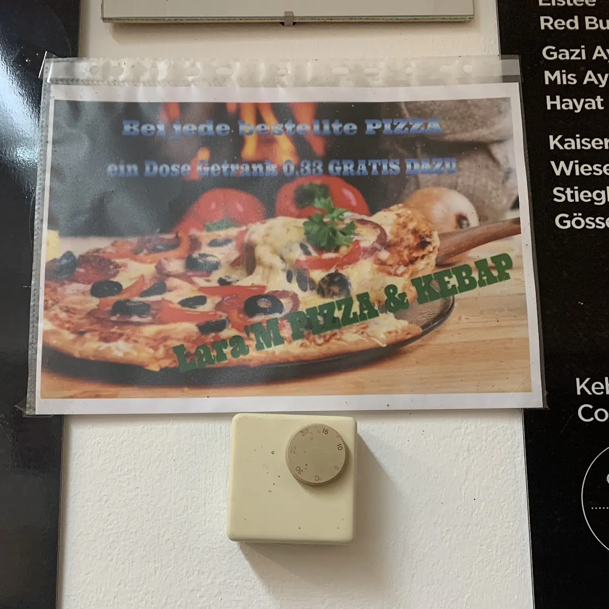 Speisekarte, Lara'M Pizza & Kebap