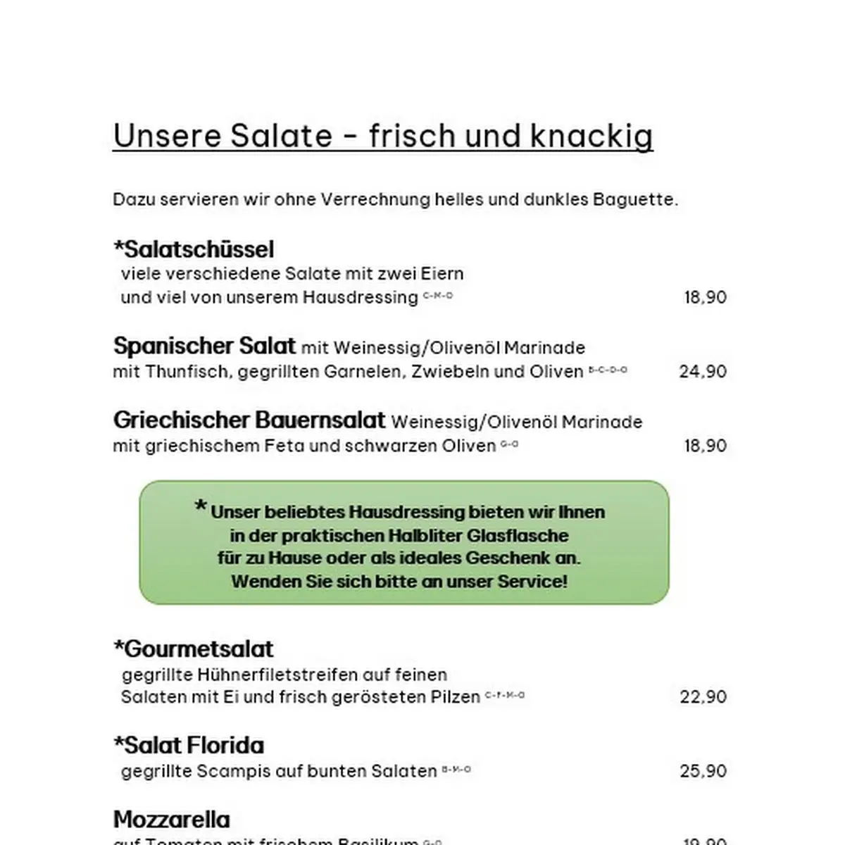 Speisekarte photo 1
