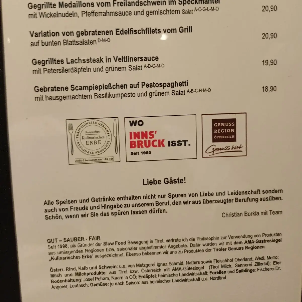 Speisekarte photo 5