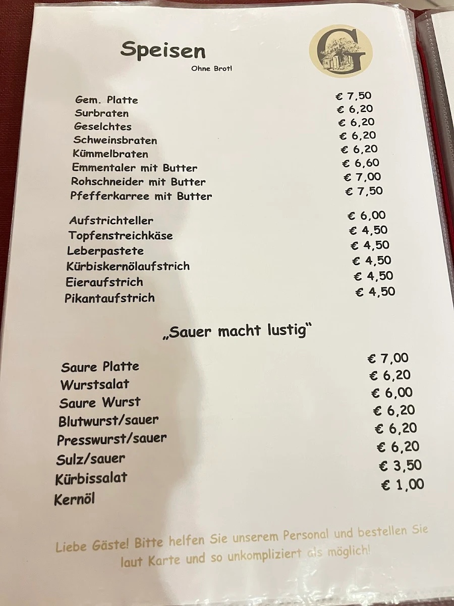 Speisekarte photo 1