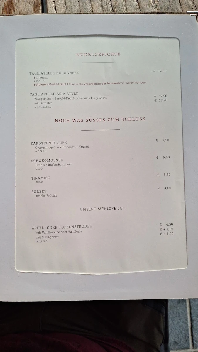 Speisekarte photo 1