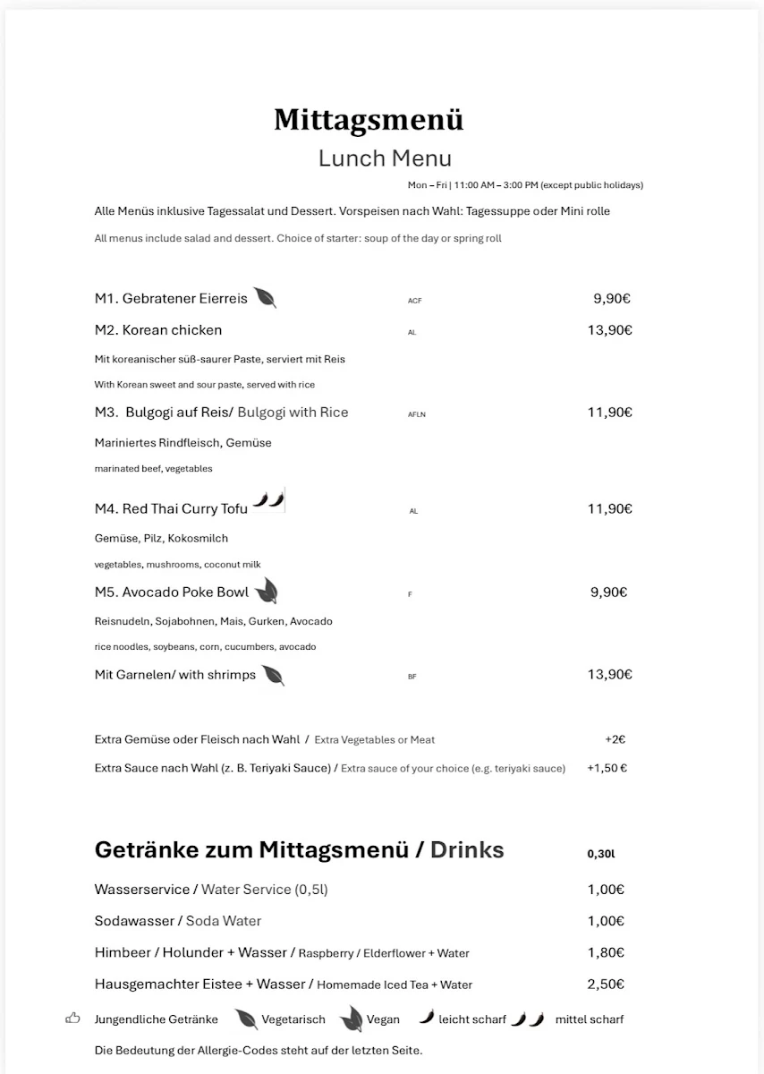 Speisekarte photo 2