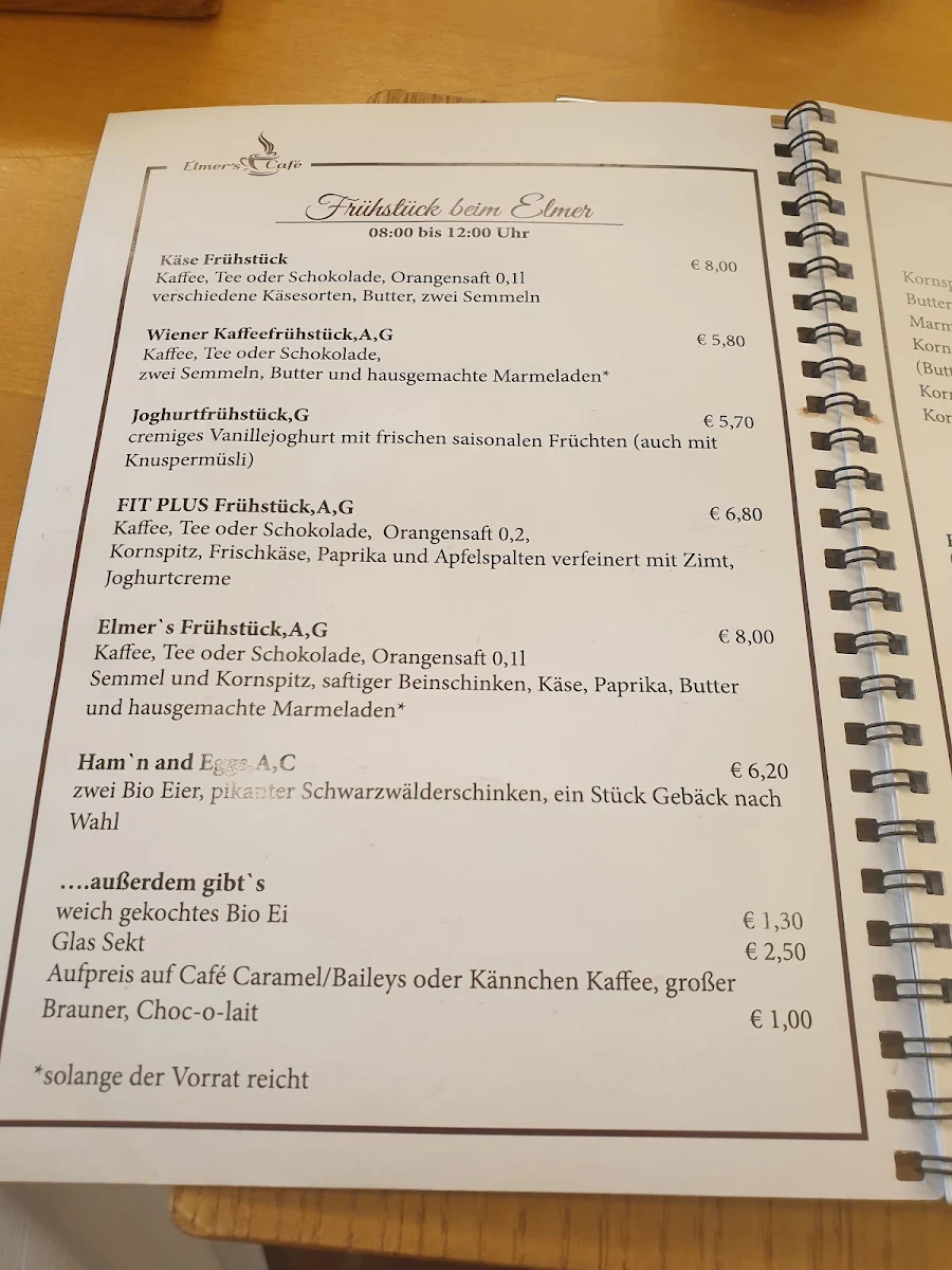 Speisekarte photo 2