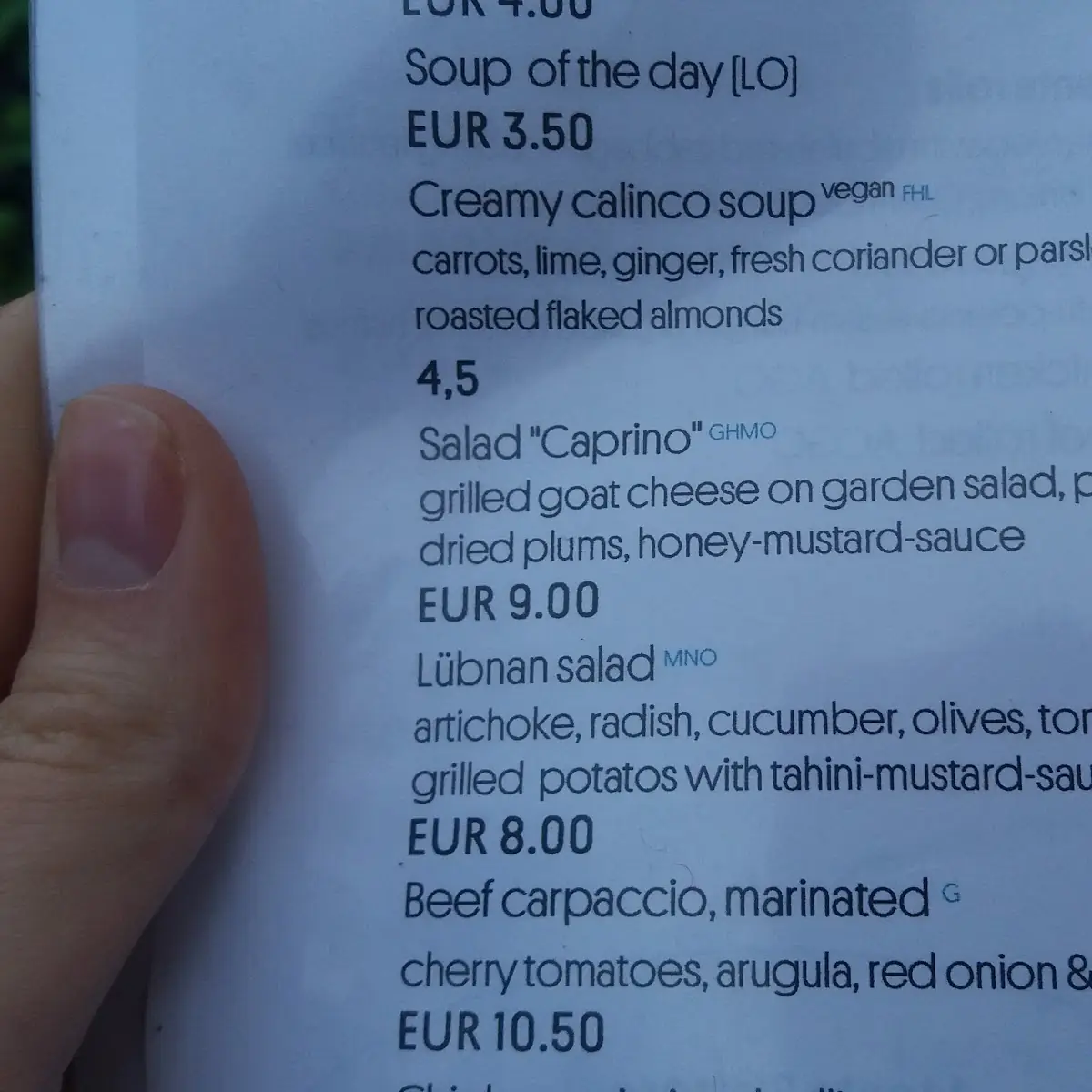Speisekarte photo 8