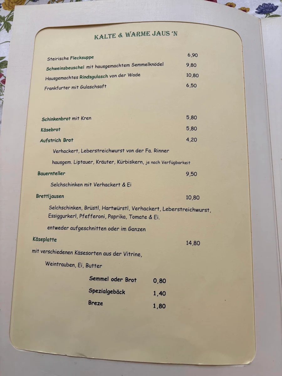 Speisekarte photo 5
