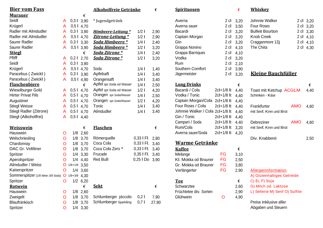 Speisekarte photo 1