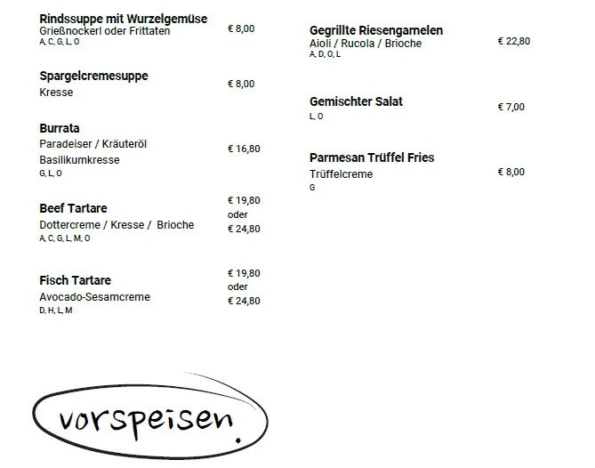 Speisekarte photo 4